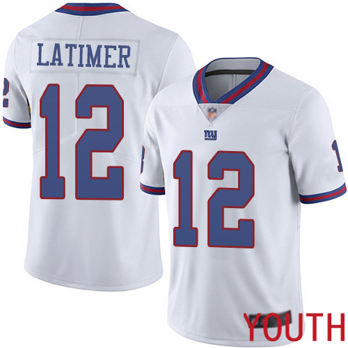Youth New York Giants #12 Cody Latimer Limited White Rush Vapor Untouchable Football NFL Jersey